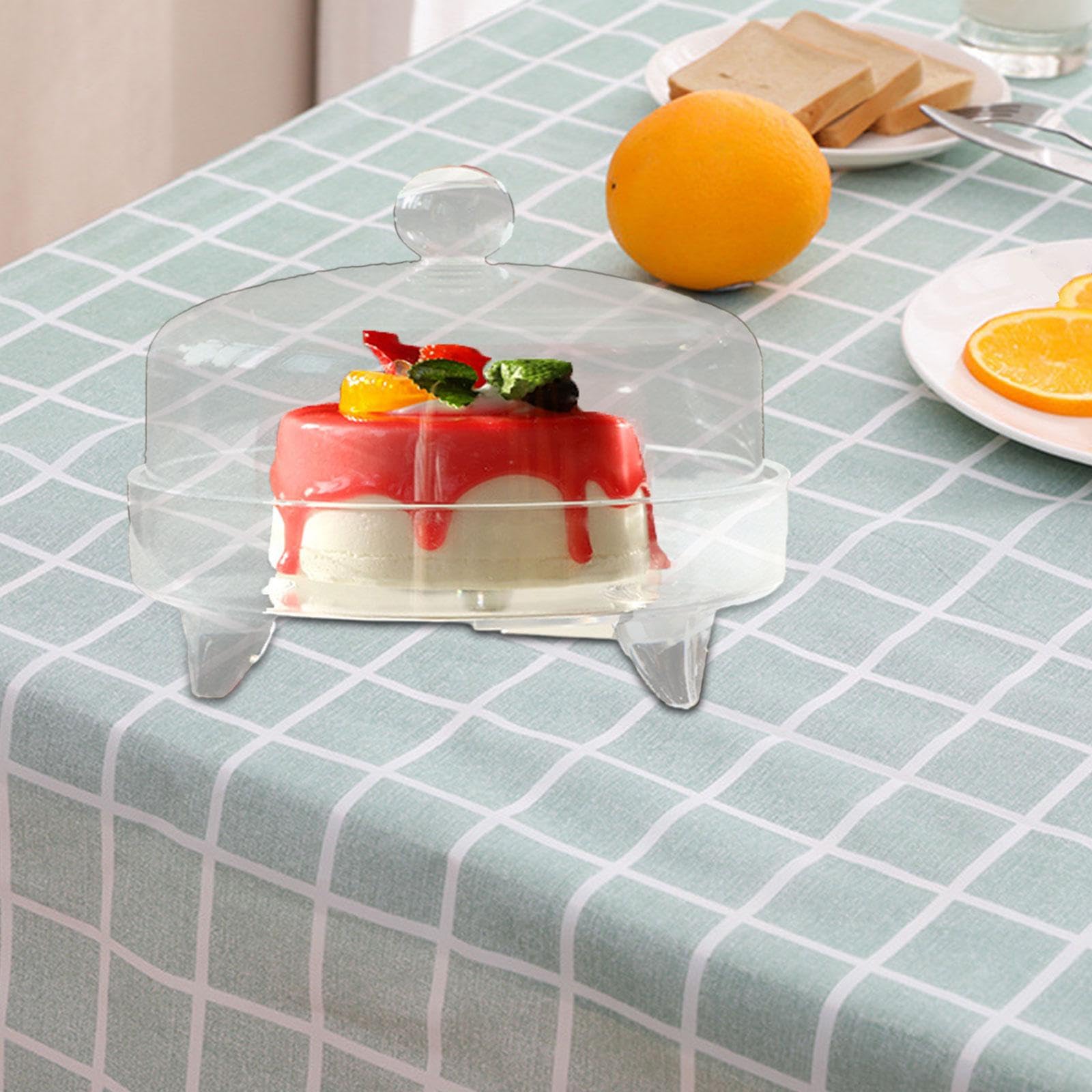 Soporte para Pasteles con Cúpula, Transparente, Expositor de Pasteles, Bandeja para Postres, Ideal para Fiestas, Cumpleaños, Bodas Y Días Festivos, S