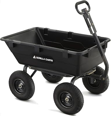 6 Cu Ft Heavy-Duty Poly Yard Dump Cart (1,200-lb capacity) - Image 1