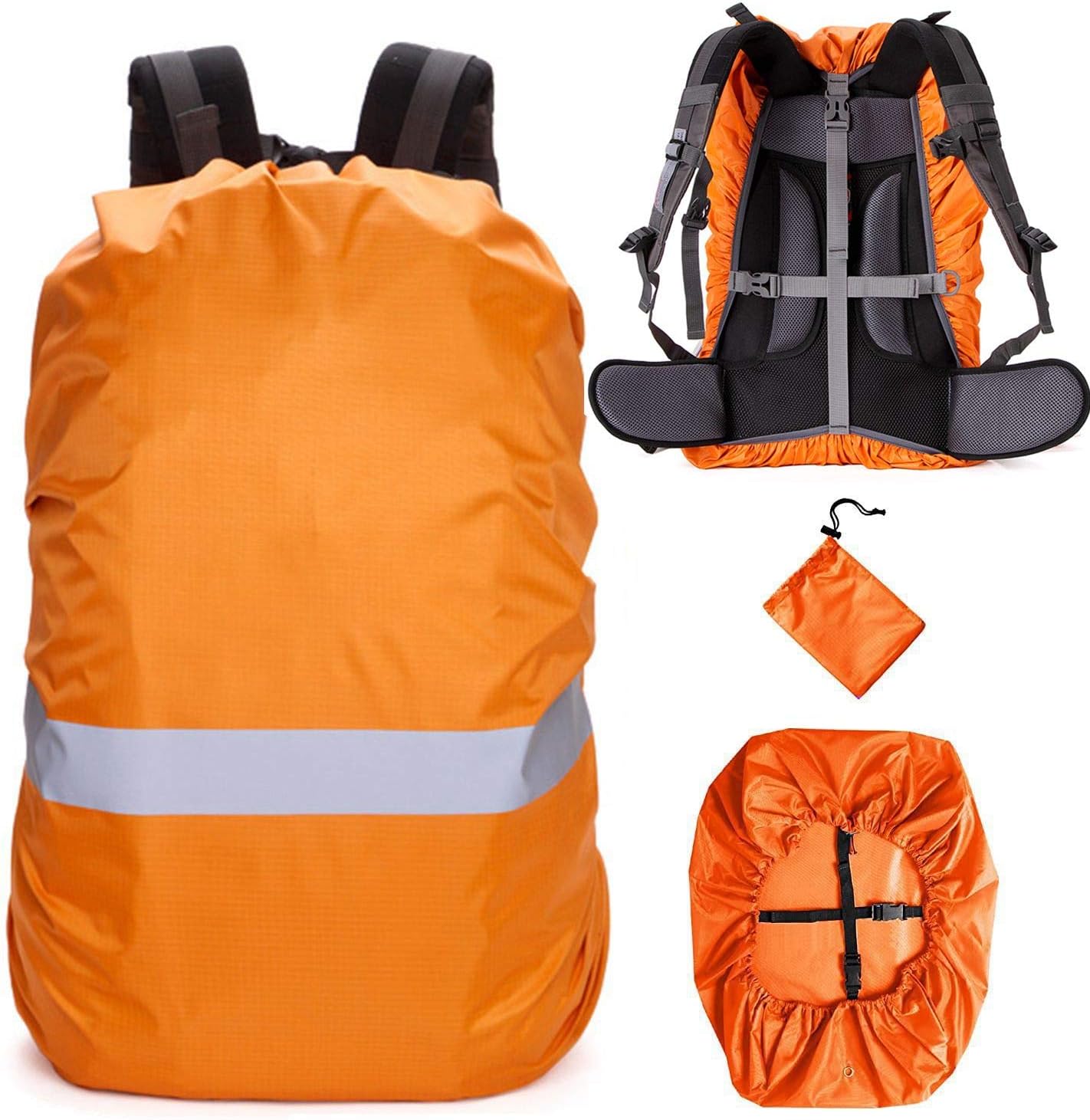 Backpack Rain Cover, 4050L Ultralight Reflective Backpack Rain Cover