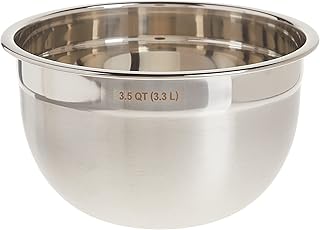 Tovolo Stainless Steel Deep Mixing, Easy Pour With Rounded Lip Kitchen Metal Bowls for Baking & Marinating, Dishwasher-Saf...