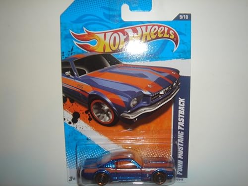2011 Hot Wheels Walmart Exclusive Ford Mustang Fastback AzulNaranja #89244