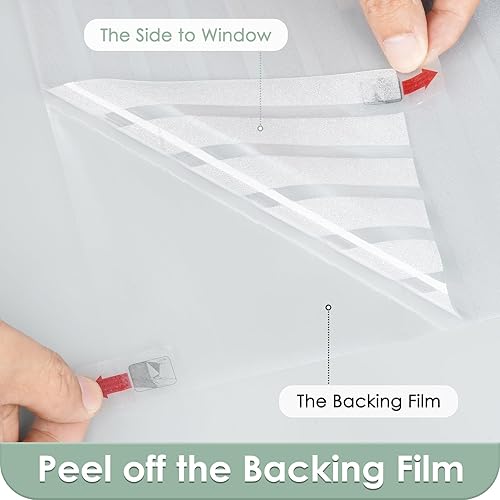 Vista 35 de rabbitgoo Película de privacidad para ventana, película de privacidad de vidrio esmerilado, esmerilado para ventanas, para vidrio, no adhesiva