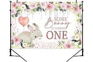 Some Bunny Is Turning One | Birthday Party Backdrop | 1st Birthday...