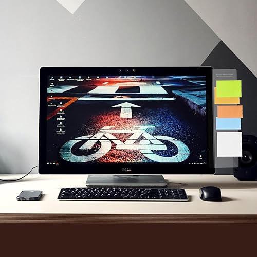 Miniatura 5 de Tablero de notas para monitor, panel lateral transparente, pantalla de acrílico, panel lateral de mensaje para escritorio de oficina y hogar (1)