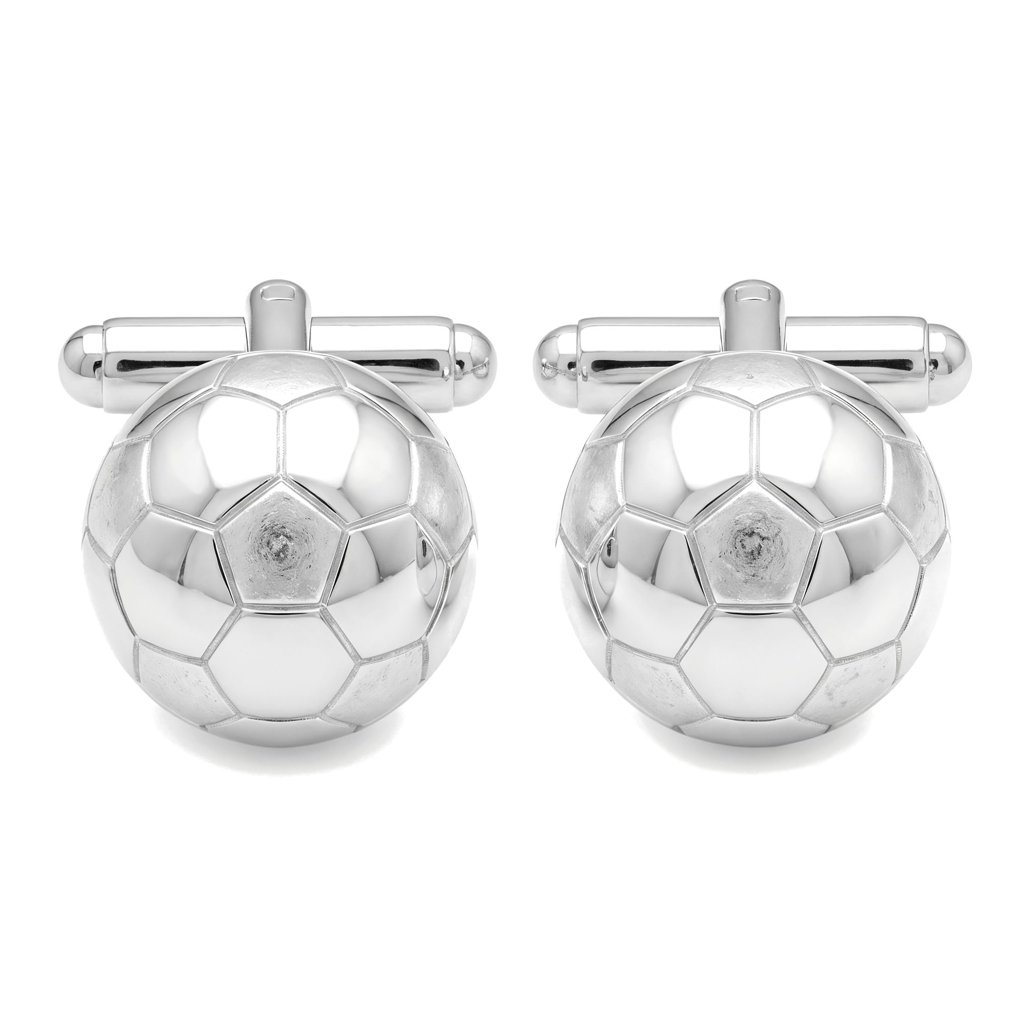 Manschettenknöpfe Sterling Silber Fußball-Design – Herren-Geschenk
