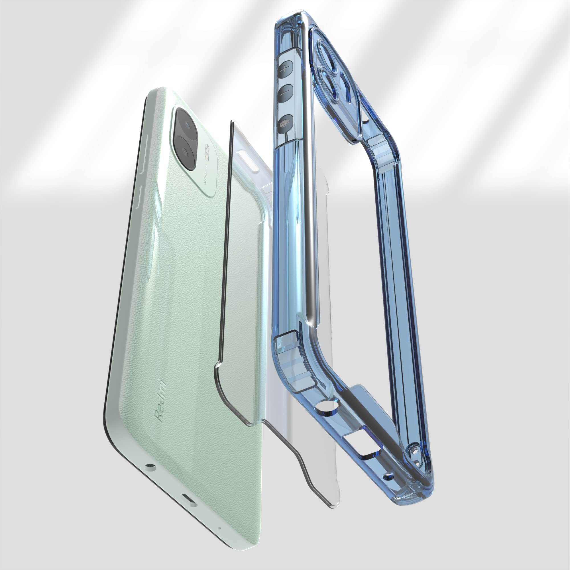 Cover per Xiaomi Redmi A1 / Redmi A2 con 3 Pezzi Vetro Temperato