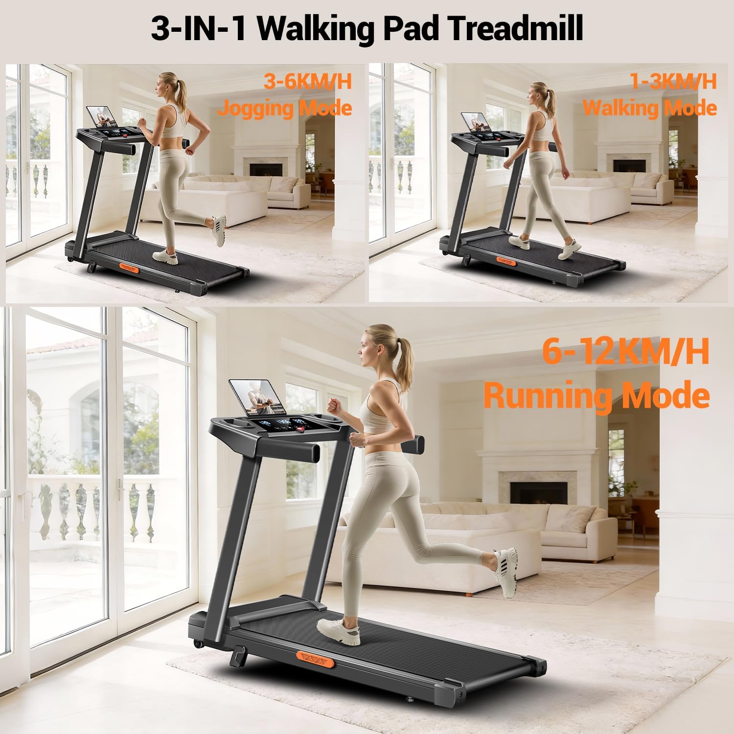 المميز - جهاز مشي منحدر بمقبض للمنزل والمكتب، جهاز مشي قابل لل... - view 3