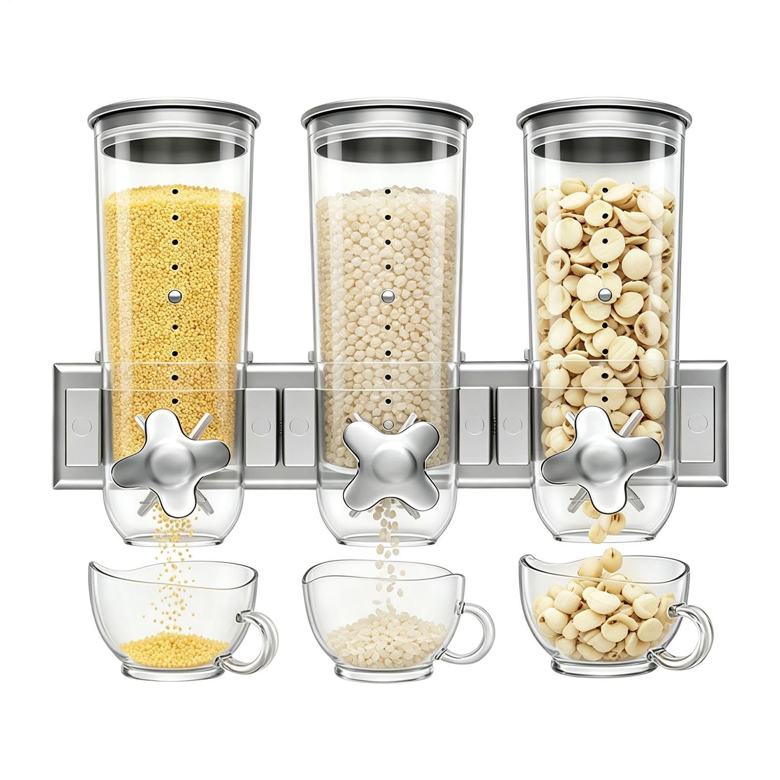 Distributeur de céréales pour garde-manger, porte-produits secs, en