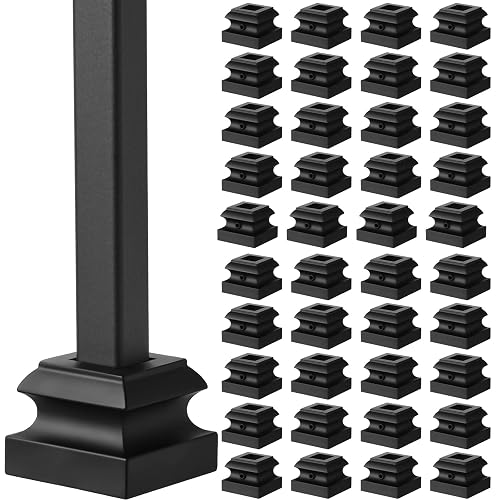 Moxweyeni 48 Pcs Iron Baluster Shoes Stair Flat Shoe with