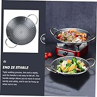 Vista 9 de TIDTALEO wok de acero Sartén china Sartén de acero inoxidable olla caliente salteado wok pan paella antiadherente sartén revuelto hexagonal sartén