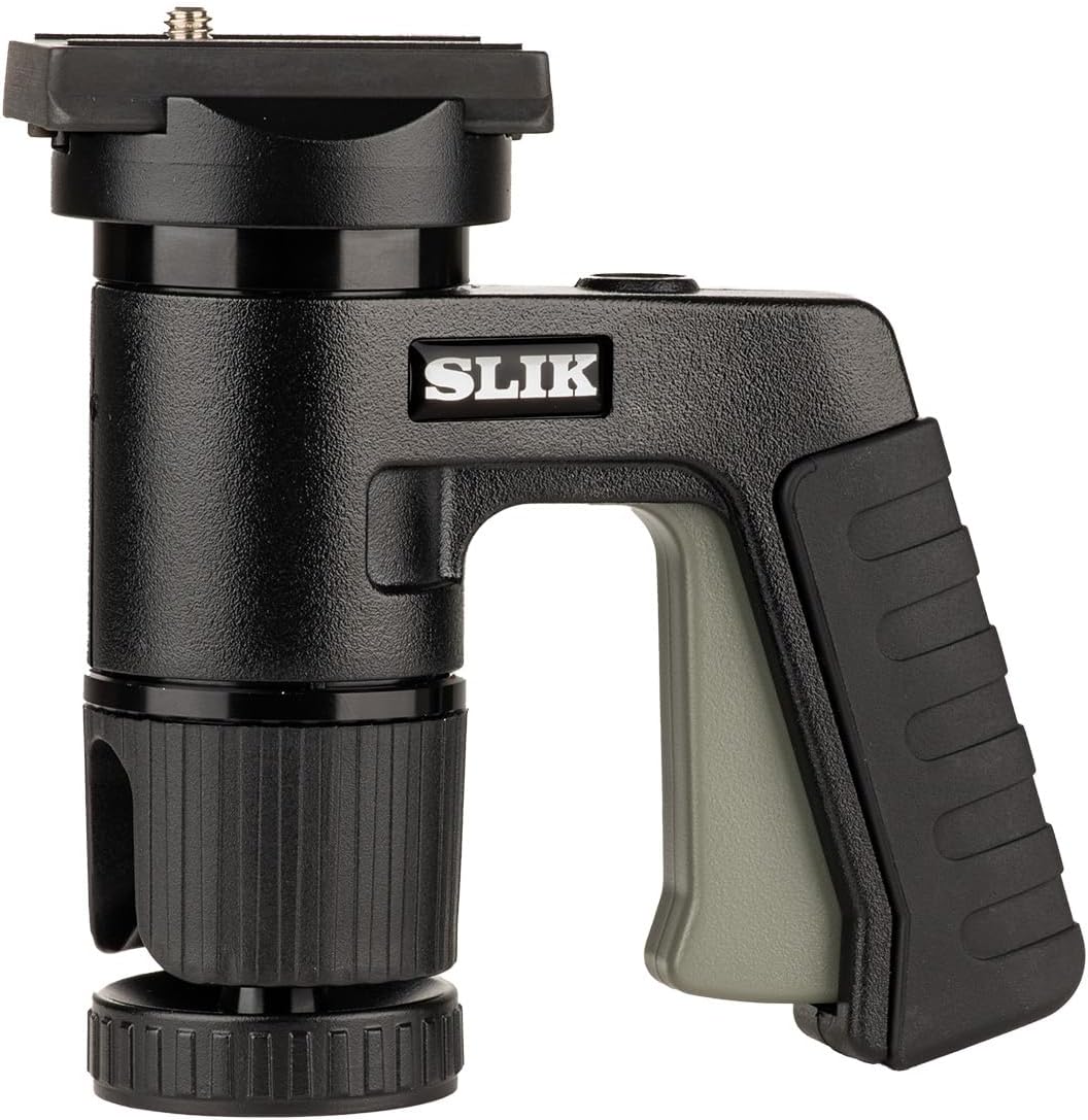 SLIK AF-1500AC Trigger Ball Head w/Arca Compatible Quick Release Camera Plate Supports 11lbs of Photography Gear (618-002) Single Hand Operation, Improved Soft Easy Grip Tension Control