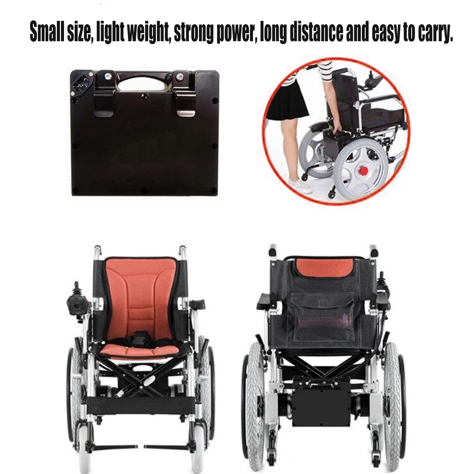 Batería para Silla de Ruedas eléctrica de 24V, 12Ah, 15Ah, 18Ah, 20Ah, 25Ah, 30Ah, 35Ah, 40Ah, 45Ah, 50Ah, batería de Litio con Cargador para Motor de 200W-1200W