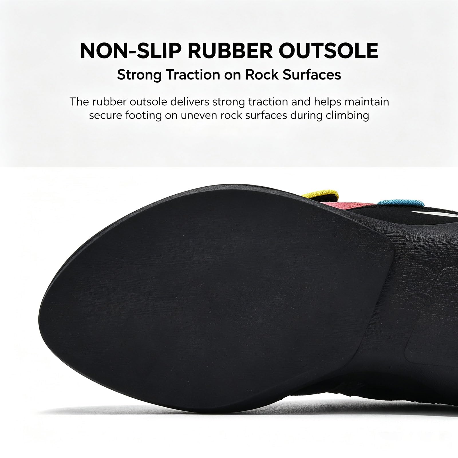 Zapatillas Entrenamiento Boulder Goma pegajosa Zapatos scalada Modelo slip-on Refuerzo en la puntera Pisar PrecisióN Los Puntos Tallas: 32-44 Con dos tiras adhesivas en Roca Profesionales