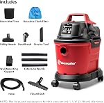 Vacmaster Red Edition VHB305M 1101 Wall Mount Wet Dry Vacuum 3.2 Gallon 2.5 Peak HP