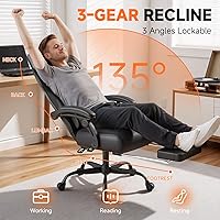 Vista 3 de GTPLAYER Silla de computadora con reposapiés ajustable, silla ergonómica para juegos con reposacabezas y soporte lumbar, silla de oficina de malla