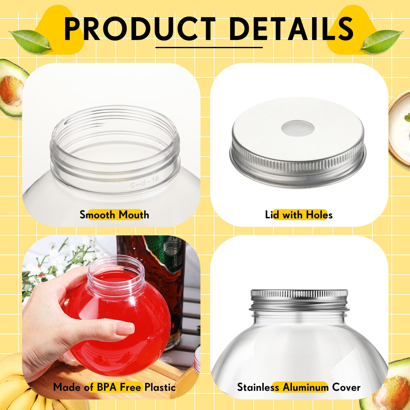 12 Pcs 10 oz 300ml Mini Plastic Fish Bowl Clear Drink Bowl Spherical