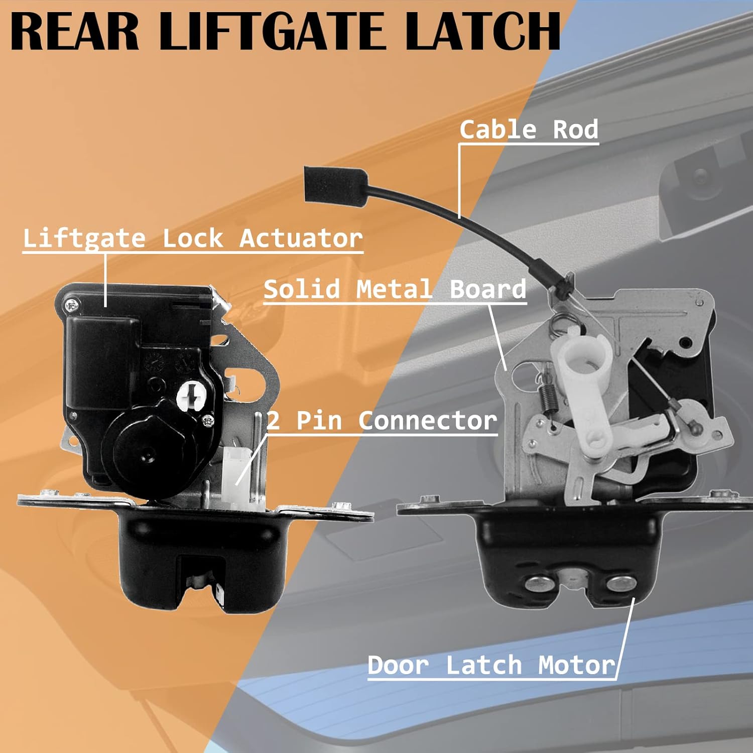 4589131AG Rear Liftgate Latch Lock Actuator Compatible with Durango Nitro Commander Grand Cherokee Liberty 2006-2013 Patriot 2007-2017 Replaces 4589131AB 4589131AF