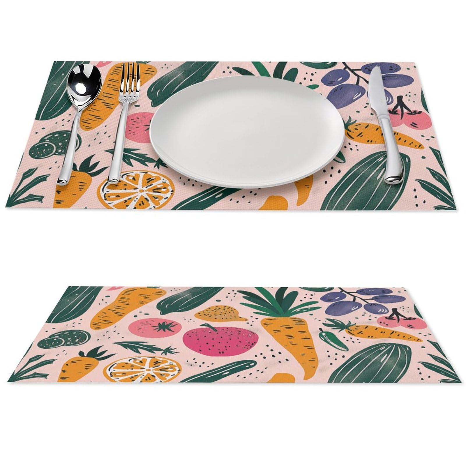 Set de table PVC lot de 4 rectangulaires 30x45 cm lavables pour repas quotidiens