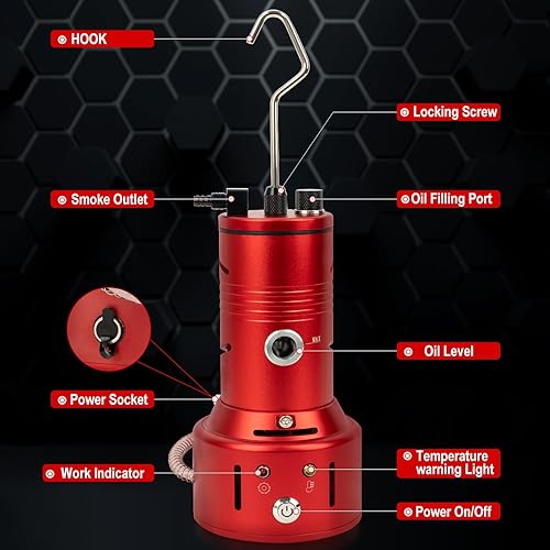 Miniatura 8 de Detector de fugas de máquina de humo automotriz, bomba de aire integrada, probador de fugas de máquina de humo Evap para detección de fugas al