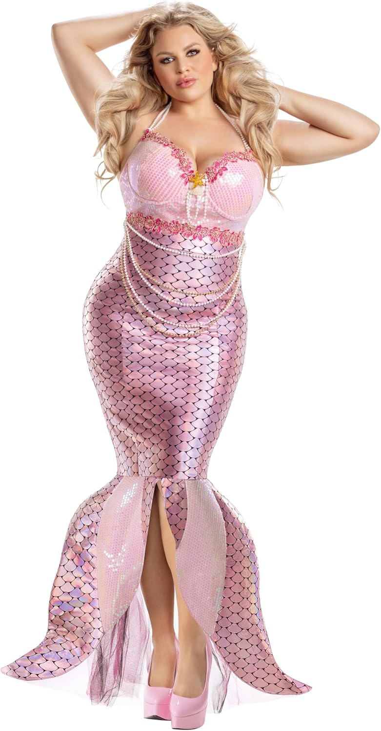 Party King Women's Plus-Size Blushing Beauty Mermaid Adult Costume