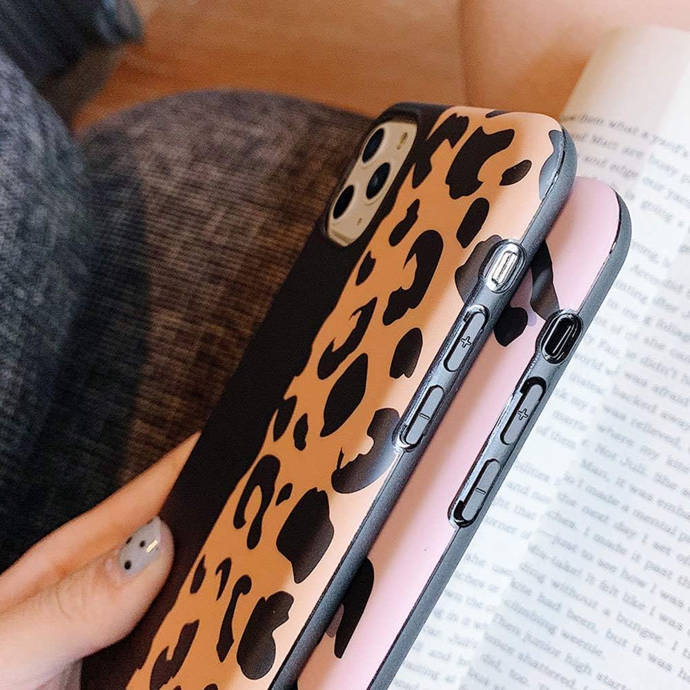 Topwin Leopard Case Compatible with iPhone 11 Pro Max, Soft Flexible TPU Classic Fashion Leopard Print Chic Cheetah Slim Lightweihgt Rubber Floral Case for Apple iPhone 11 Pro Max 6.5'' 2019(Black)