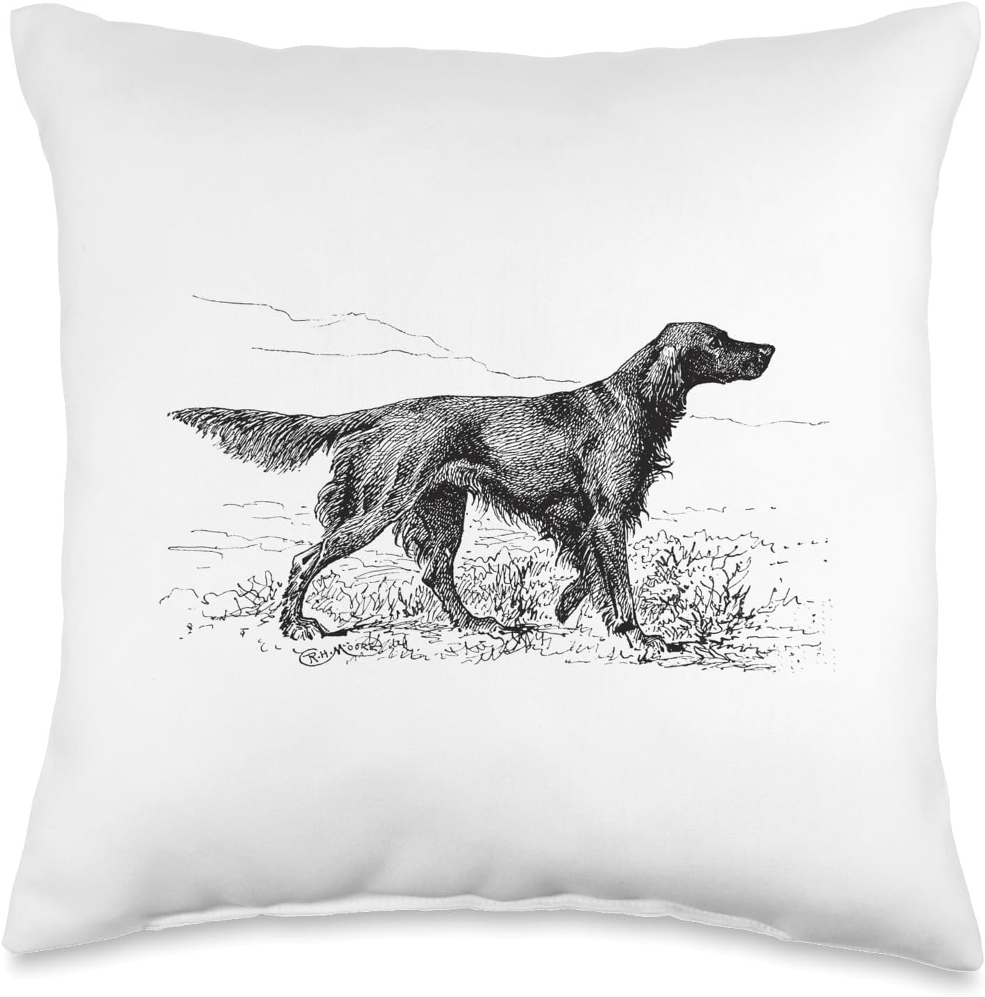 Irish Setter Dog vintage Dog Lover owner Throw Pillow