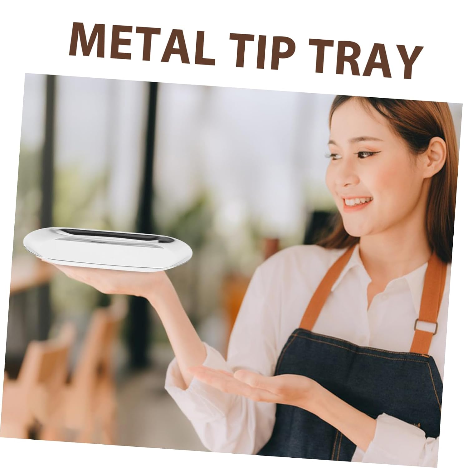 Stainless Steel Tip Tray for Restaurants Bars and Cafes Versatile Storage for Tips Change and Home Organization Compact and Design Small
