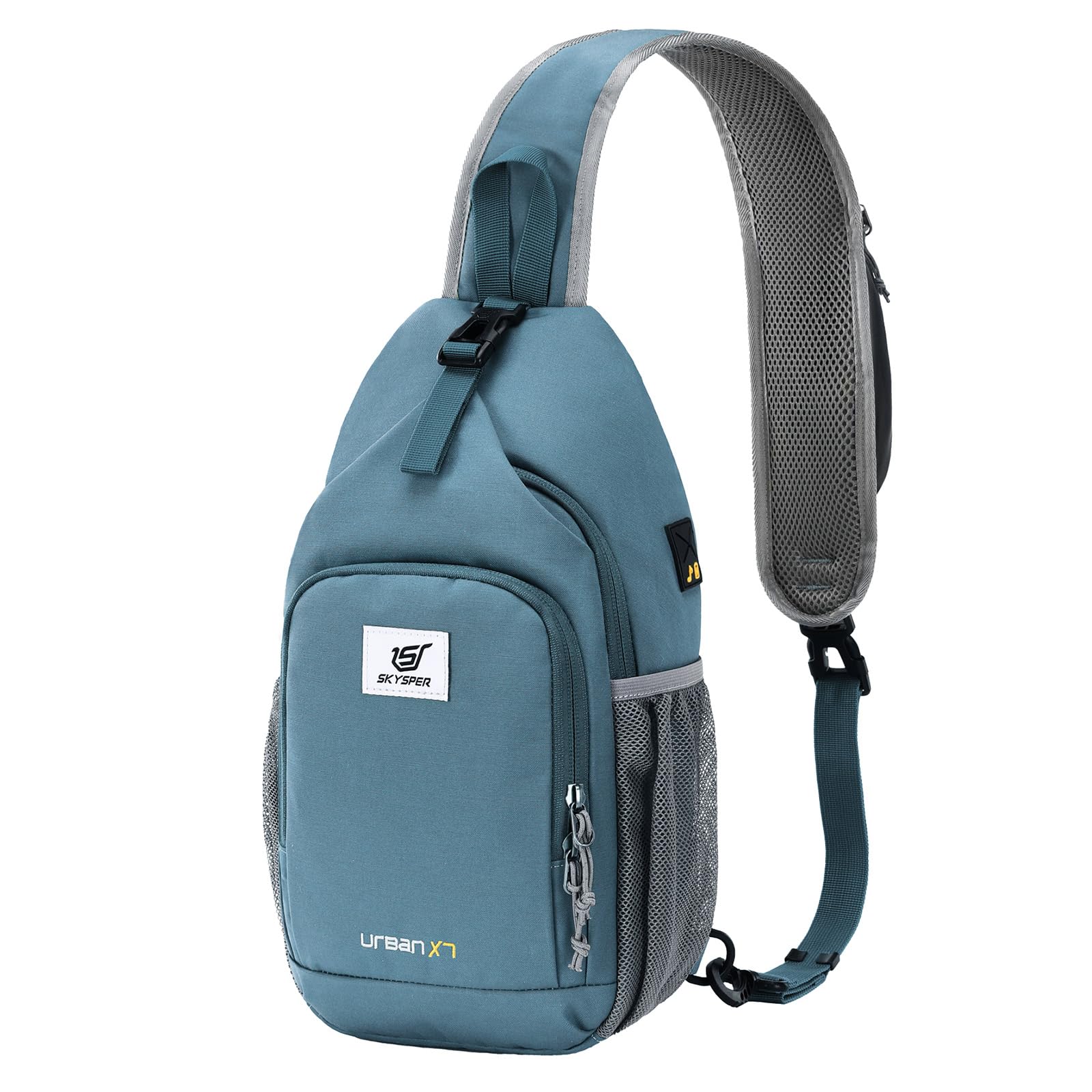SKYSPER Sling Bag RFID Crossbody Sling Backpack Cross Body Shoulder Bag Travel Hiking Daypack for Women Men(Slateblue)