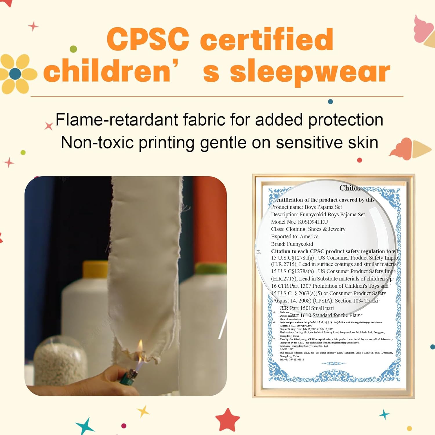 Funnycokid Boys Pajamas Set 2 Piece Short Sleeve Shirt Top Pants with Pockets Size 6-12 - Image 6