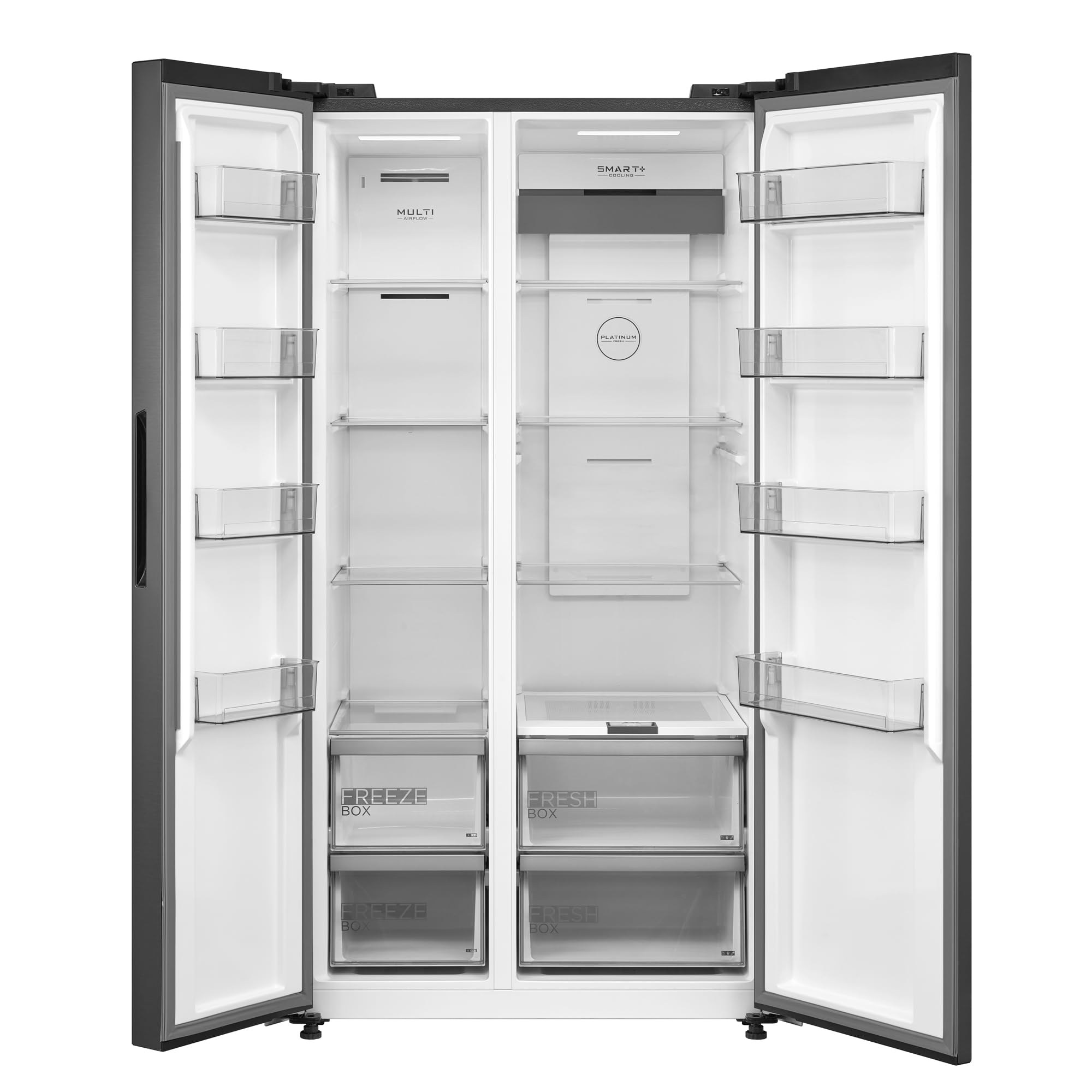 Midea Side-by-Side Kühl-Gefrierkombination 592 L No Frost WiFi-Steuerung Inverter-Kompressor 37 dB 212 kWh/Jahr 177,5 cm Multi-Air-Flow Humidity Control SuperCool MDRS791MIC46