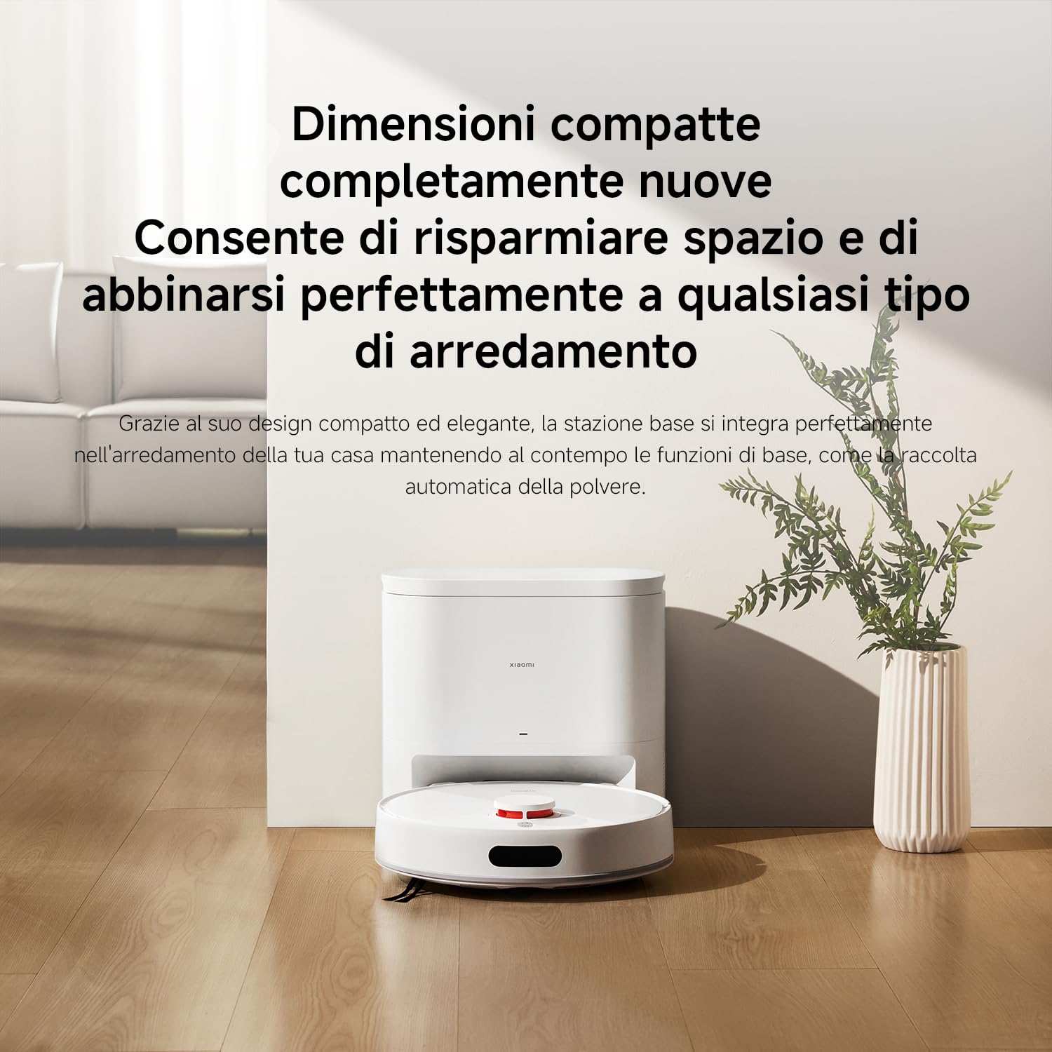XIAOMI Robot Vacuum H40, Aspirapolvere e Lavapavimenti all-in-one, Potenza di Aspirazione 10.000Pa, Mappatura ad alta precisione con LDS, Ideale per Tappeti a Pelo Corto e Pavimenti Duri