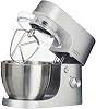 Kenwood Homebake Plus Kitchen Chef KHH01.120SI - خلاط قائم، عجن عجين، جهاز خلاط، 1400 واط، قادوس كبير من الفولاذ المقاوم للصدأ سعة 5 لتر، غطاء مضاد للرذاذ، 3 أجهزة داخل الغرفة