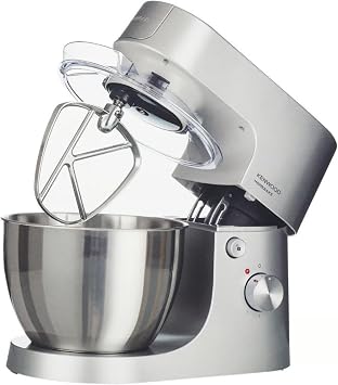 Kenwood Homebake Plus Kitchen Chef KHH01.120SI - Stand Mixer, Dough Kneader, Blender Apparatus, 1400 Watt, 5 Liter Stainless Steel Large Hopper, Anti-Splash Cover, 3 In-Chamber Apparatus