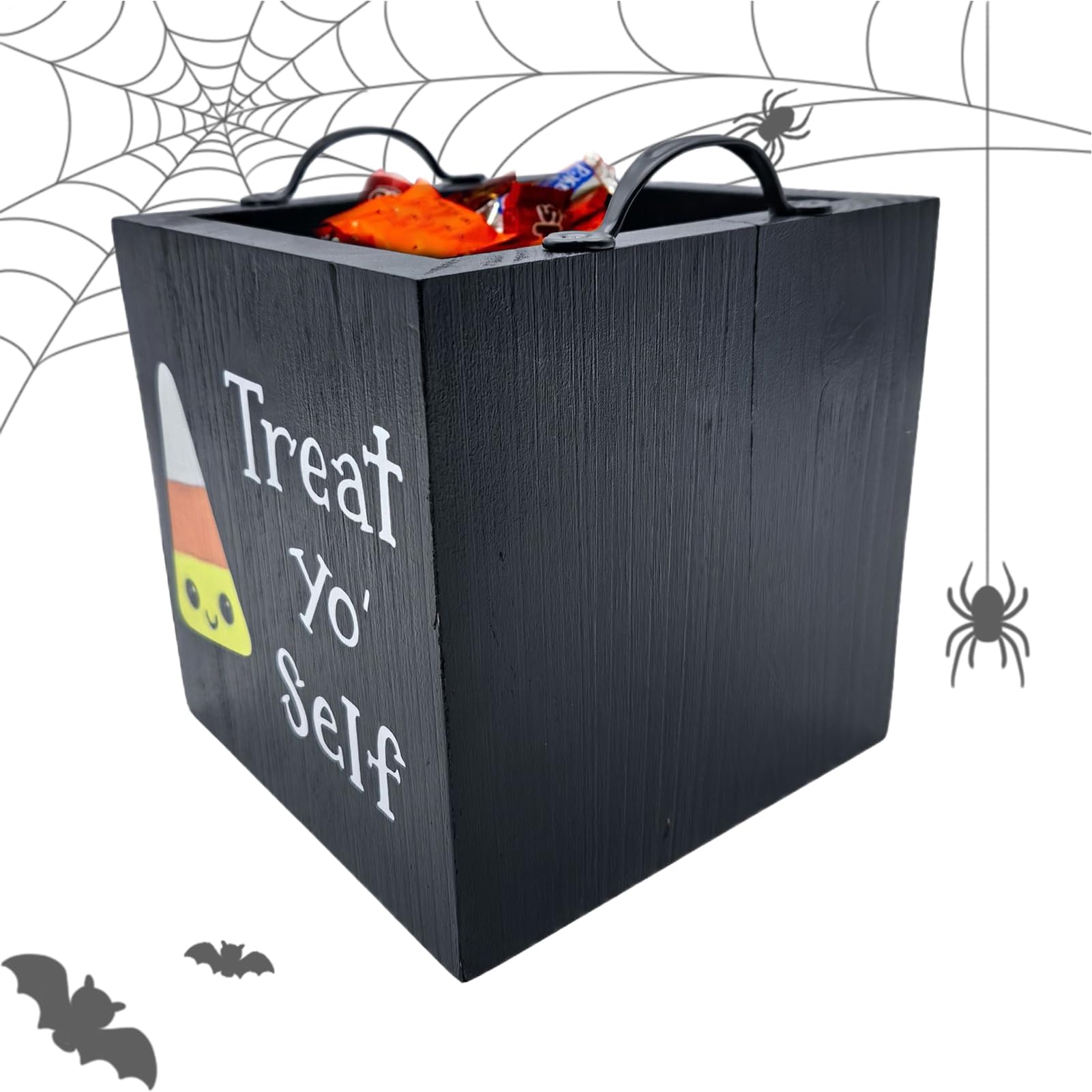 Plats de service d'Halloween avec poignées en bois noble de qualité