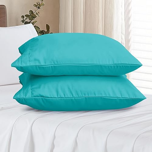 Vista 4 de Elegant Comfort Juego de fundas de almohada de 2 piezas de calidad hotelera, lujosas y suaves fundas de almohada de calidad egipcia de 1500 hilos