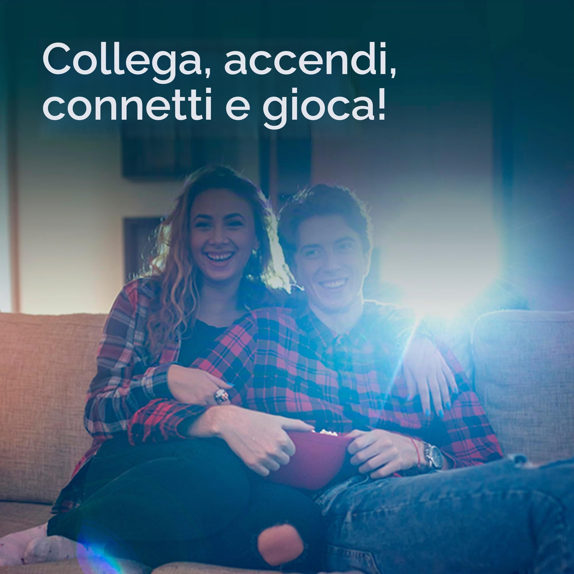 Epson EH-TW7100 3LCD, 4K PRO-UHD, 3000 lumen, display da 500 pollici, ampia gamma di spostamento dell'obiettivo, proiettore Home Cinema, streaming e gaming, bianco