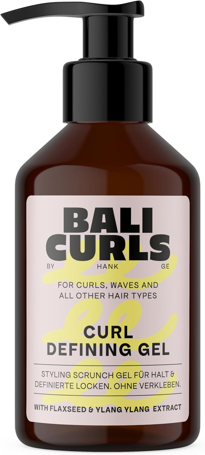 BALI CURLS Gel Definizione Ricci 150ml – Con semi di lino ed estratto di Ylang Ylang – Vegano – Per capelli naturali, lisci e ben definiti – Styling e cura dei capelli