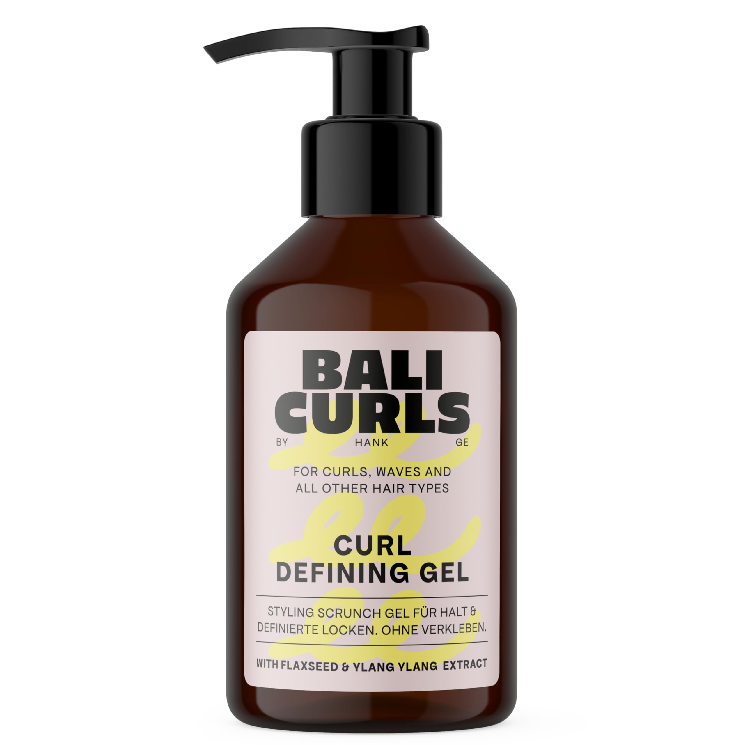 BALI CURLS Curl Defining Gel – Definierendes Locken Gel mit Leinsamen- und Ylang-Ylang-Extrakt – Veganes Lockengel für geschmeidige und definierte Curls – Lockenpflege für Naturlocken – 150ml