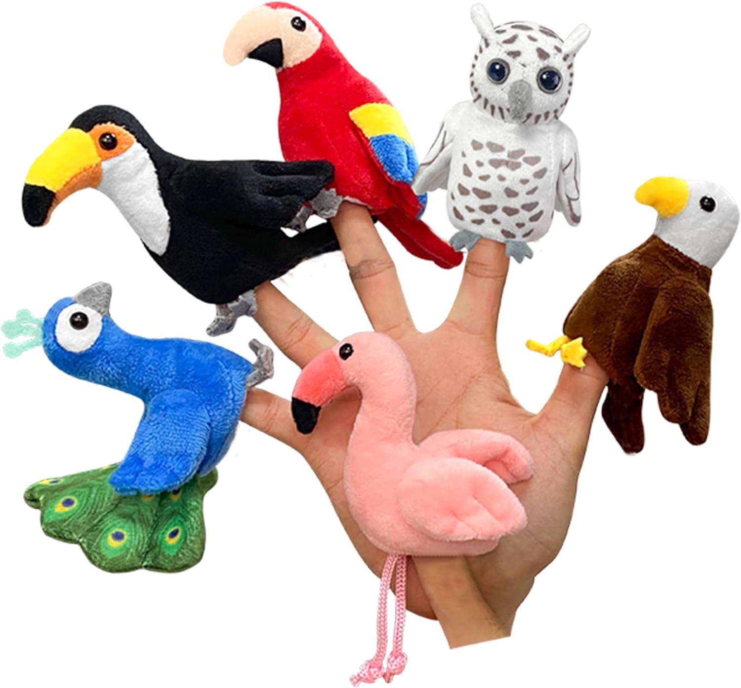 6pcs Finger Puppets Set, Cute Sea Animal Finger Puppet for Role-Playing Mini Hand Puppets Suitable for Kids,Sea Animal Puppets for Storytelling, Realistic Finger Puppet for Toddlers.