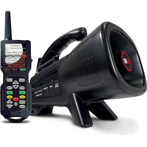 Icotec Night Stalker+ Predator & Game Caller | 300 Yard Remote Range | Built for Coyote, Fox, Hog, Crow Hunting
