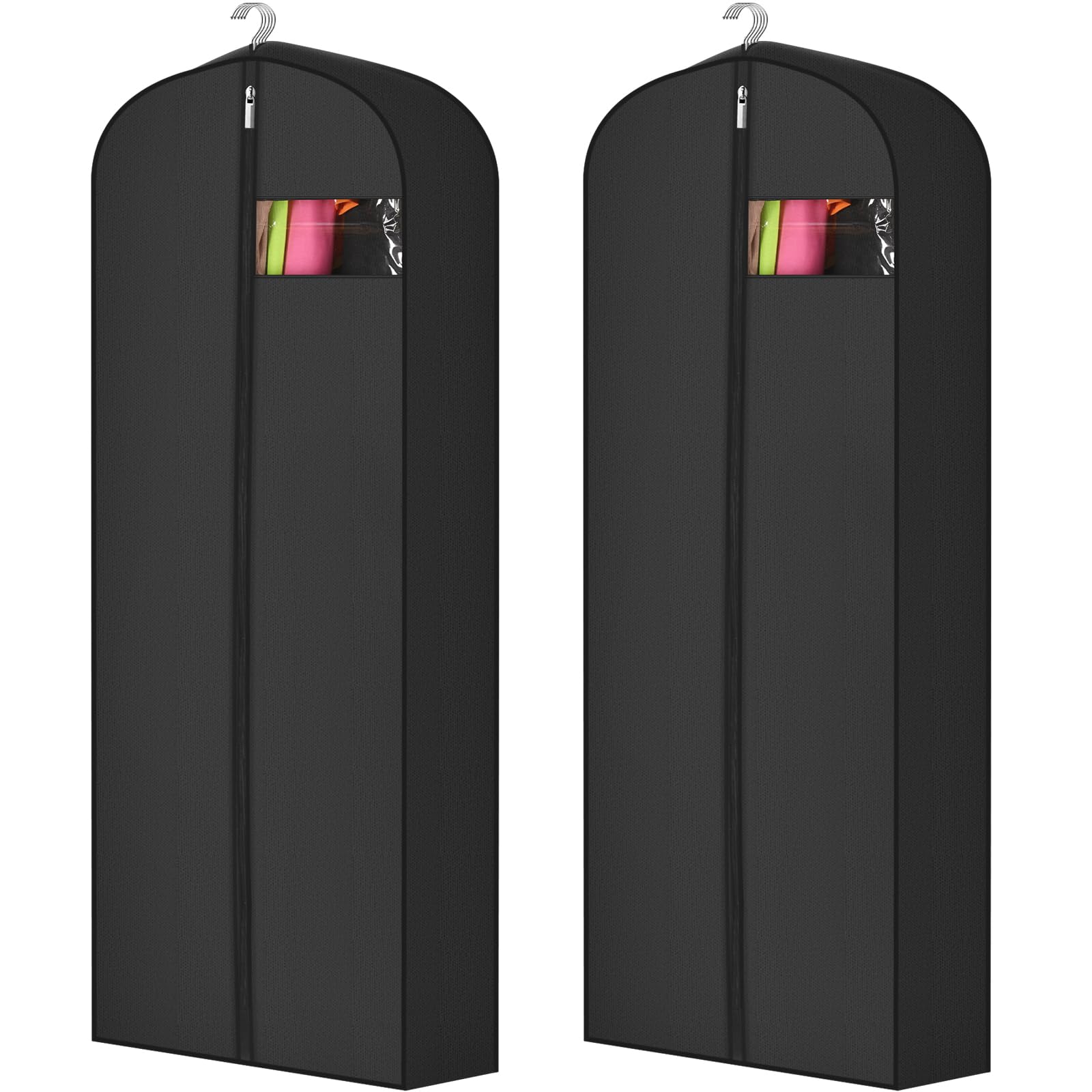 2 bolsas de ropa reforzadas de 10 pulgadas para colgar ropa, bolsas de vestir para vestidos, armarios largos, fundas de ropa impermeables, cubierta de vestido de boda, protector de ropa de