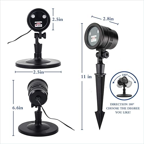 Miniatura 8 de Proyector de luces de Navidad al aire libre, proyector de luces láser de Navidad, decoración de Navidad, proyector de paisaje, control remoto, 24