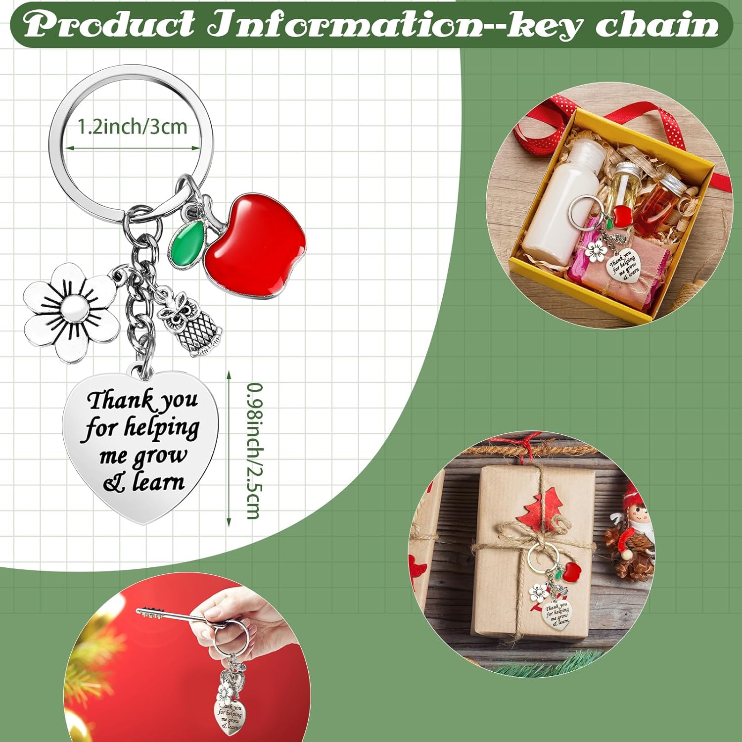 Sliner 18 Pcs Christmas Gifts Teacher Appreciation Gift Set for Women Men Succulents Plants Live with Pot Bamboo Trays Thank You Keychain Teacher Notebook for Teachers Colleagues