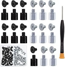 M2 Motherboard Standoffs Notebook Computer Screw 80Pcs M.2 SSD Mounting Screws M3 x 6+3 Standoff for MSI Motherboard Black and Silver Screws