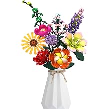 DIY Flower Bouquet Building Set, 845PCS Botanical Collection Building Toy for Kids, Girls, and Women - Perfect for Home Office Decor, Mother's Day, Valentine's Day, Birthdays