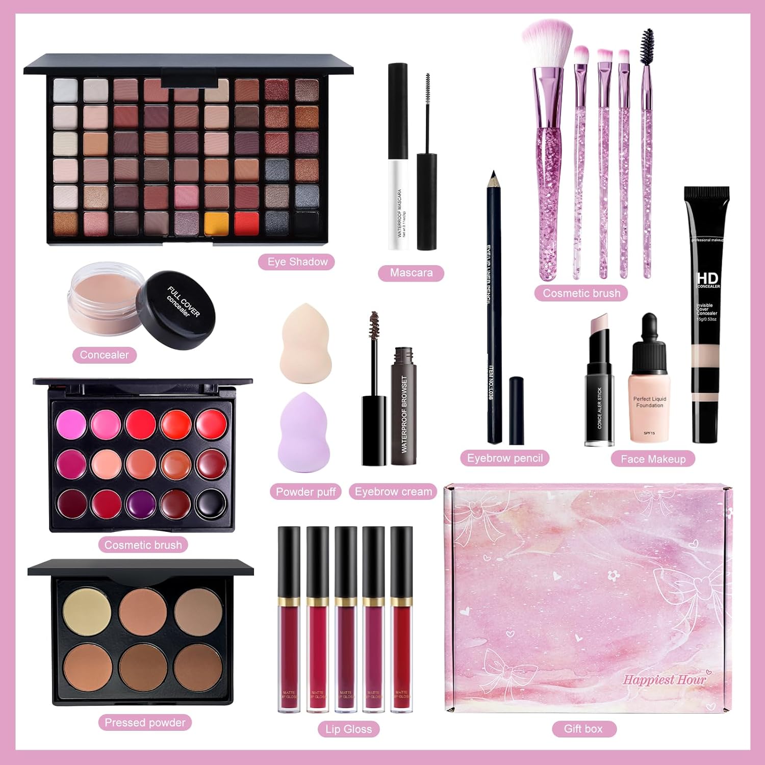 valentines day gifts Makeup Set Full Kit for Girls Teens Women,makeup kit for teens,Beginner Make up Sets,valentines day Makeup Gift Set,makeup kits for women,All in One Make up Kit - Image 2