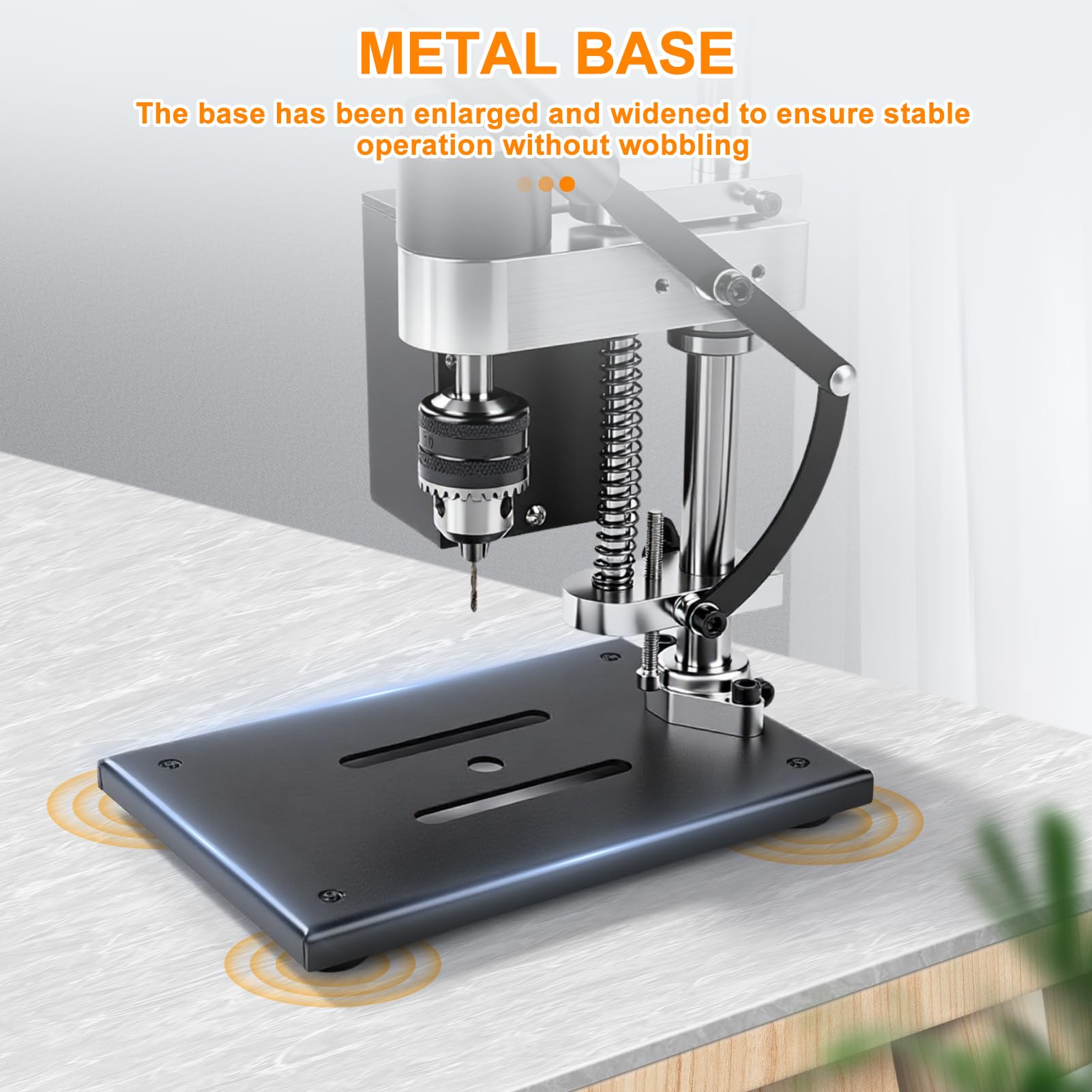 Mini Tischbohrmaschine Standbohrmaschine, 200W 4000rpm 7 Gan Einstellbare Geschwindigkeit Miniatur Säulenbohrmaschine Electric Bench Drill Press mit 50mm Bohrhub FüR Metall Holz Acryl
