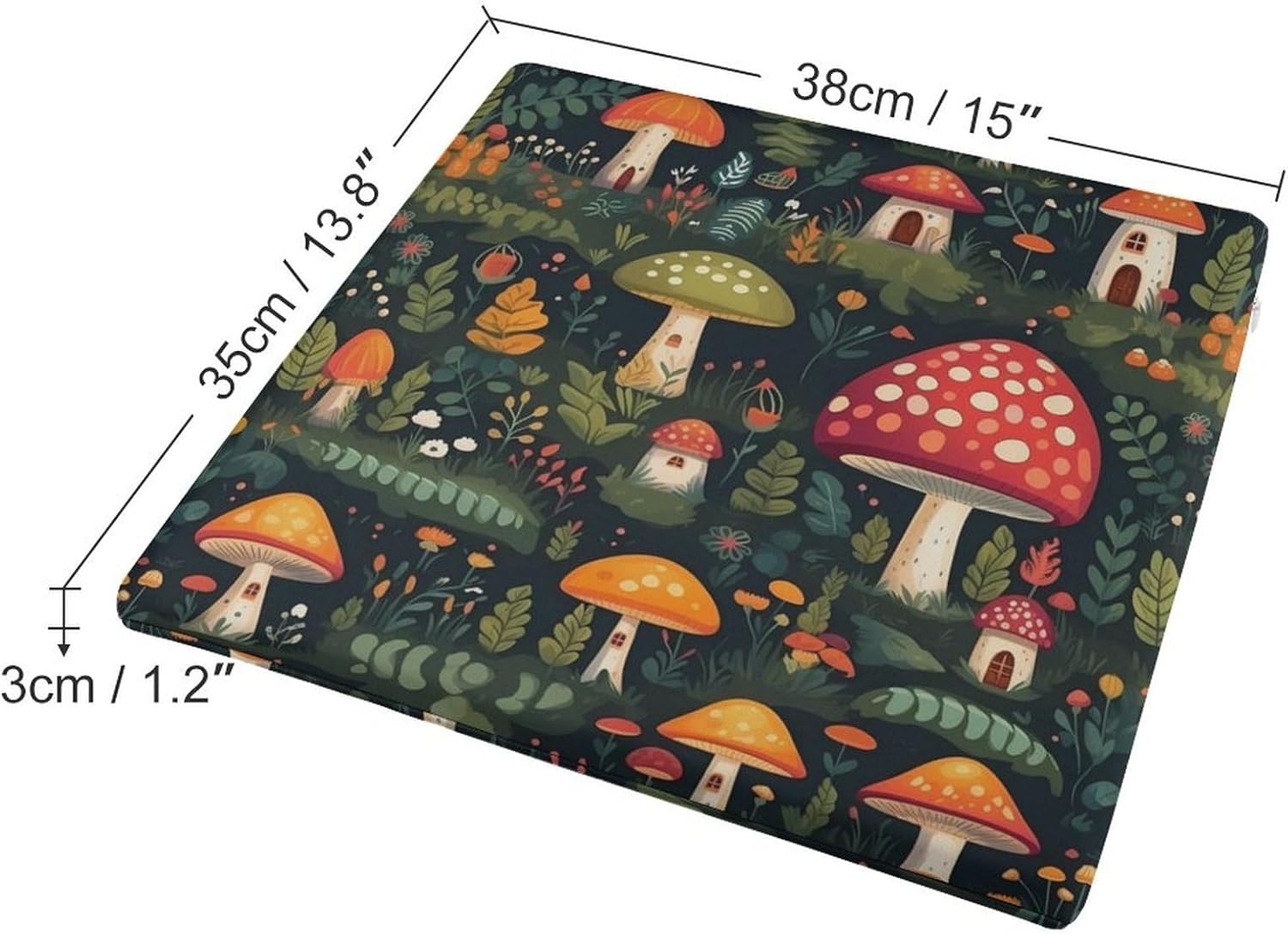 Mushroom Floor Pillow Meditation Yoga Cushion Square Chair Cushion Pillows Seating for Adults