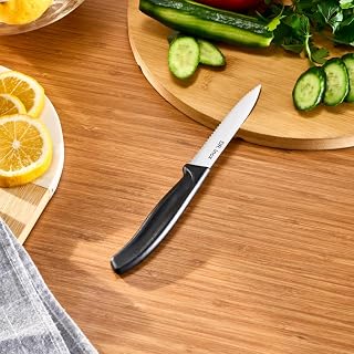 KARACA Dr. Inox Tırtıklı Sebze Bıcağı Siyah 21 Cm