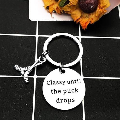 Miniatura 6 de Llavero de hockey sobre hielo, regalo para entrenador de hockey o jugador, regalo de San Valentín, Navidad, cumpleaños para hija, hijo, adolescente,